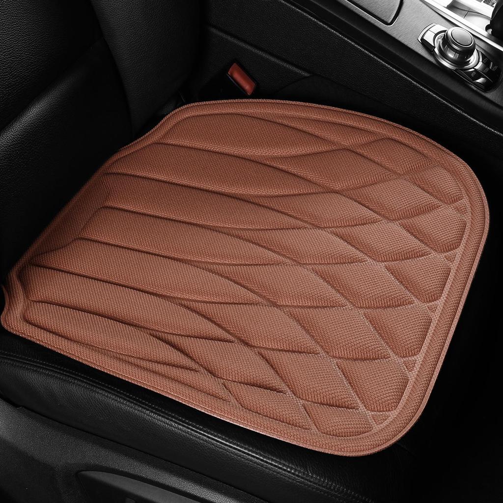 Three-Piece Seaweed Fiber Car Seat Cushion Set: Universal, Comfortable, Breathable, Non-Slip, All-Season Cover.