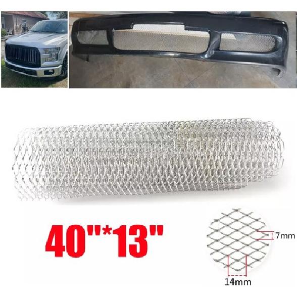 40x13  Car Pickup Grille Mesh Sheet Grid Universal Body Bumper Grill 7x14mm Hole