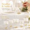 10pcs 3.35×1.38in Gold Plating Wedding Place Card Holder  Family Table Photo Fixing Decor
