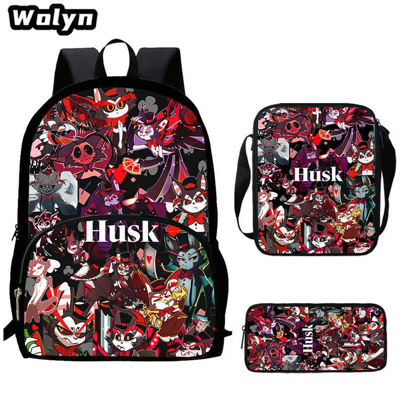 Hell Inn Hazbin Hotel Student School Bag High Value Leisure Oxford Ridge Relief Backpack