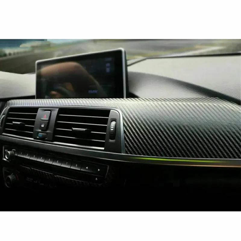 Car Interior Decal Trim 5D Carbon Fiber Trim Vinyl Sticker For BMW E90 E91 2005-2012 Wholesale