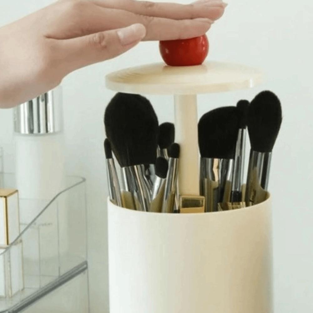 Plastic Makeup Brush Storage Box Automatic Lifting Cosmetic Storage Box Container  Dressing Table
