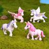 Miniatures Figurines Unicorn Garden Diy Ornaments Decor Micro Dollhome Landscape