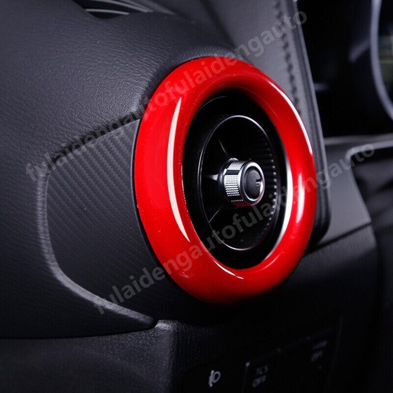 For Mazda CX-3 2016-2021 Red Interior Dashboard Front Air Vent Outlet Cover Trim