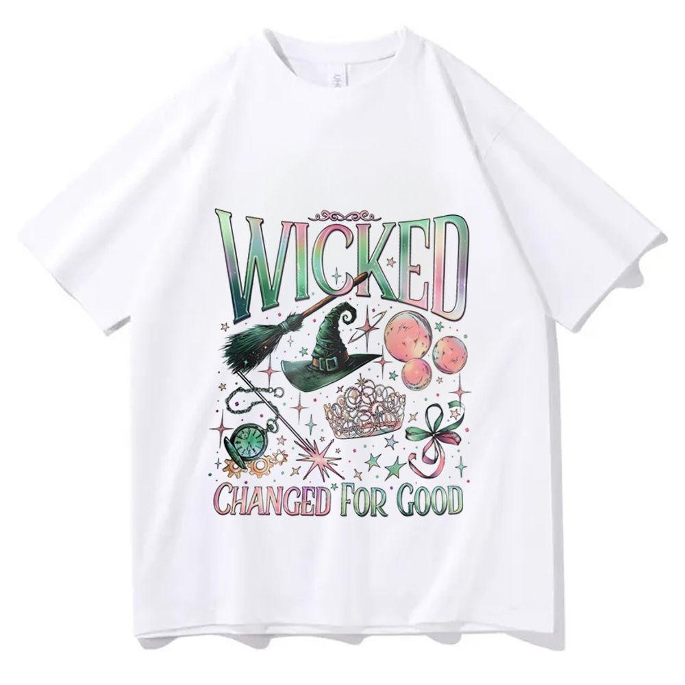 Wicked Tshirt Female Graphic Y2k Colorful Pastel Gothic Korean Clothes Shirt Punk Breathable Colorful 2000s Grunge Classic Tops