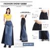 Long Denim Color Loose Winter [MSFQSNB] Women's Skirt, A-Line, Block, Pockets, Fit, Slimming, Leg-Lengthening, Elegant, Casual, Retro, Office,