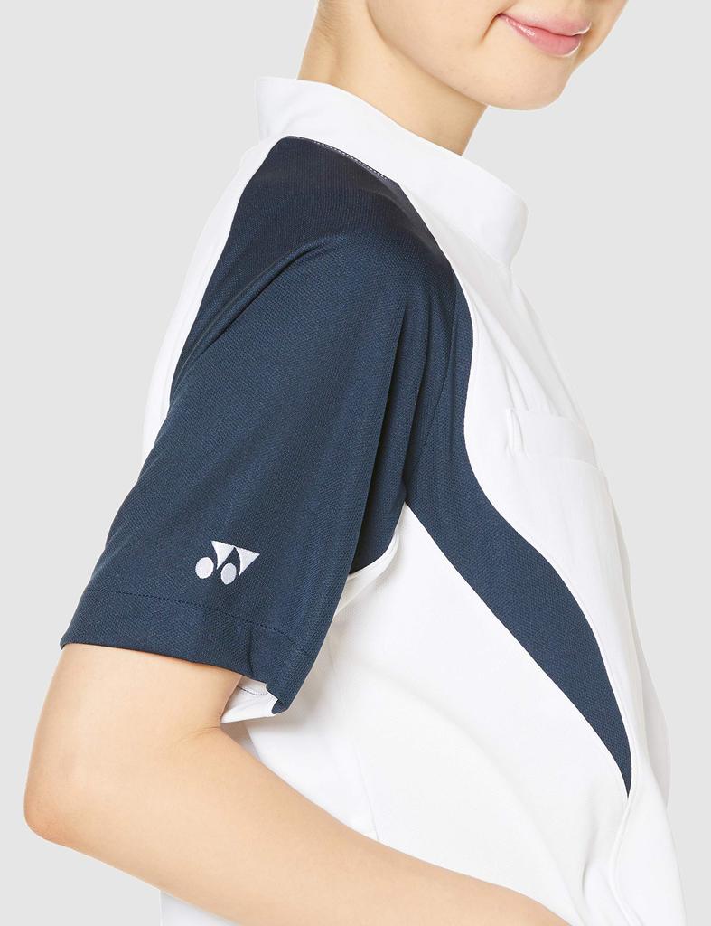 Kiraku Lightweight Tunic That Absorbs Sweat and Dries Quickly with Stretch Material That Stretches Well CY855 01 White Japan S To Japanese Size