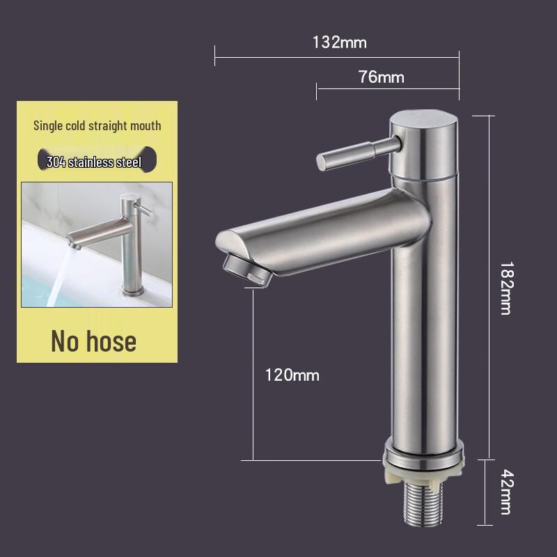 Zhunming 304 Stainless Steel Bathroom Faucet Stainless Steel
