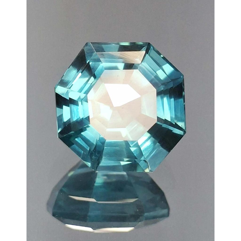 19-21 Ct Natural Bluish Green Tourmaline Octagon Cut Fabulous Loose Gemstone