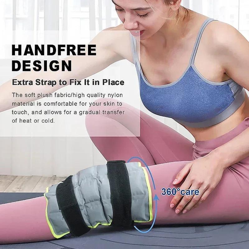 Large Knee Ice Pack for Injuries Reusable Cold & Hot Pack Wrap for Knee Leg Neck Pain Relief Cold Compress Therapy for Foot Care