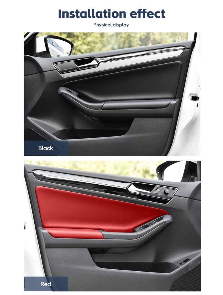 Volkswagen Jetta Sagitar (2015-2018) Interior Door Panel & Armrest Leather Upgrade