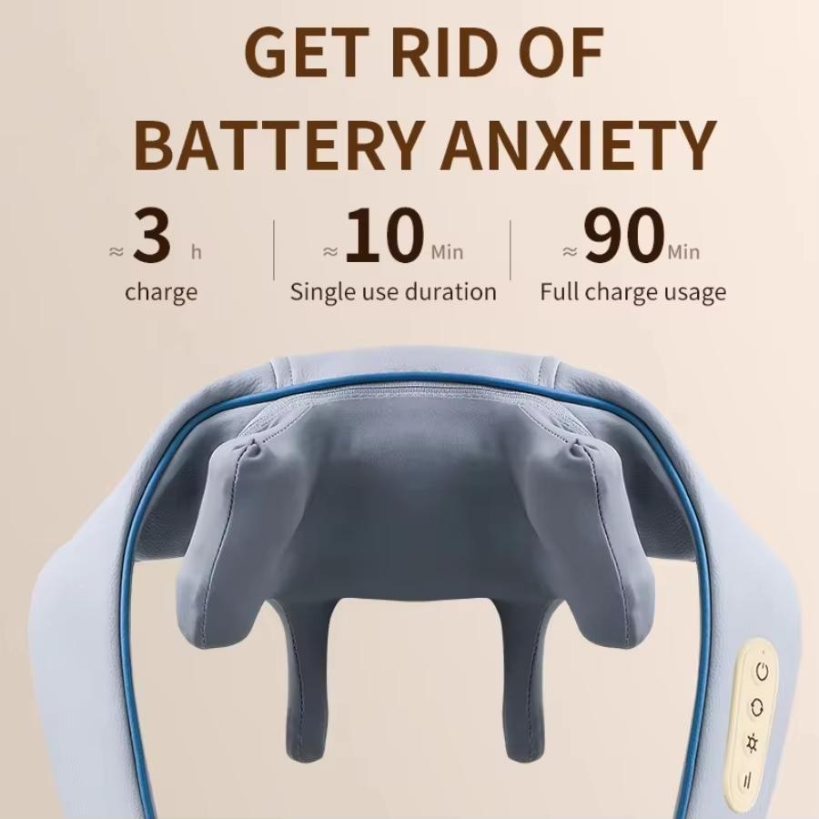 Durable And Safe Wireless Neck And Back Massager Neck And Shoulder Knead Ing Massage Shawl Neck Cervical Relaxing Trapezius Massager