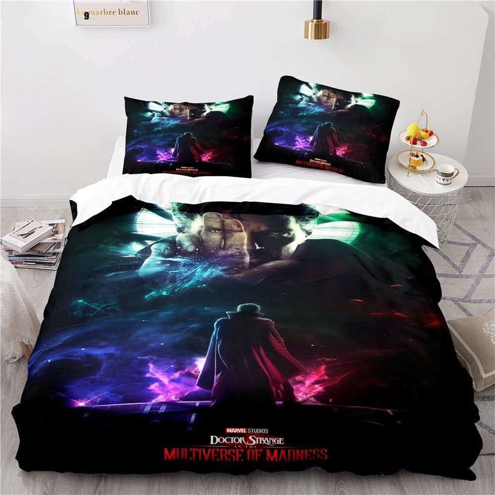 Doctor Strange Bettwäsche-Set Bettbezug-Set Leicht Weich Bettbezug Dekorative Bettwäsche Für Teenager Jungen Mädchen Geschenk Groß