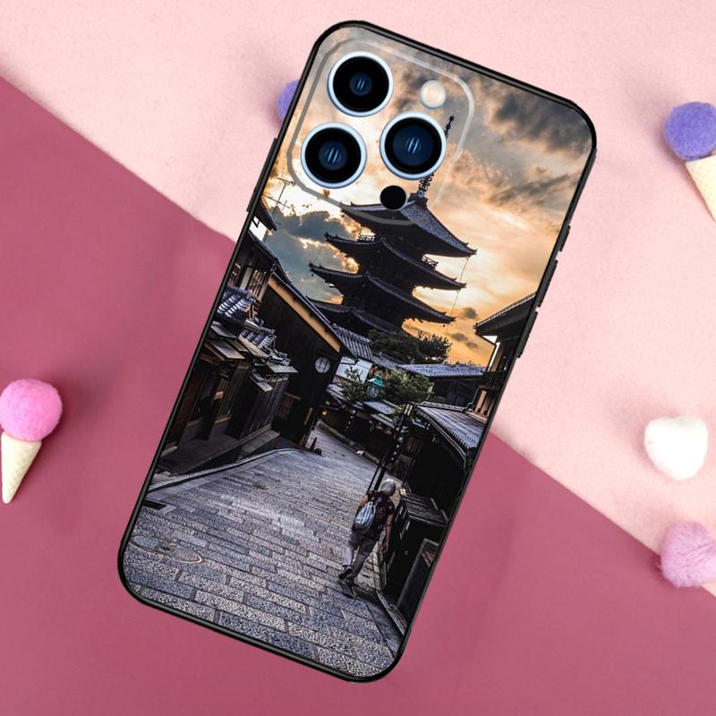 Japanese Temple Kyoto Phone Case For iPhone 17 16 Pro Max 17 Air 16E 13 12 Mini 14 15 Plus 11 Pro Max Back Cover