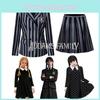 Wednesday Addams School Uniform Dress Polyester Cosplay Costume For Kids