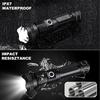 High Power Rechargeable LED Tactical Flashlight  Aluminum Alloy Telescopic Zoom Torch Lamp for Outdoor Camping Fishing