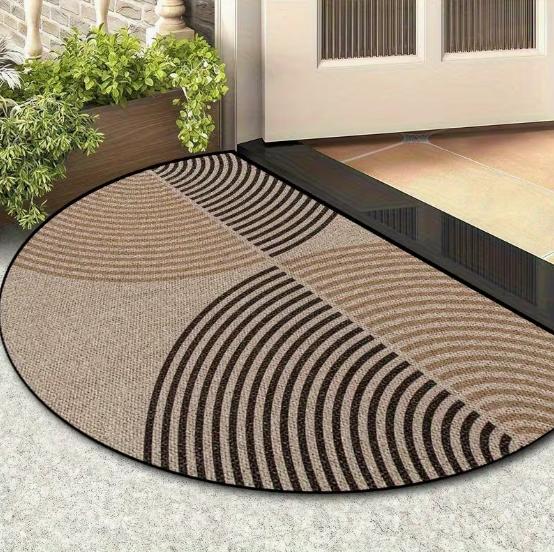 Modern Semi-circular Door Mat Golden Suitable Indoor and Outdoor Washing. Semi Circular Entrance Mat Modern Arched Floor Mat