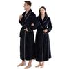 In Stock Flannel Couple's Bathrobe - Unisex Hotel B&B Long Bathrobe