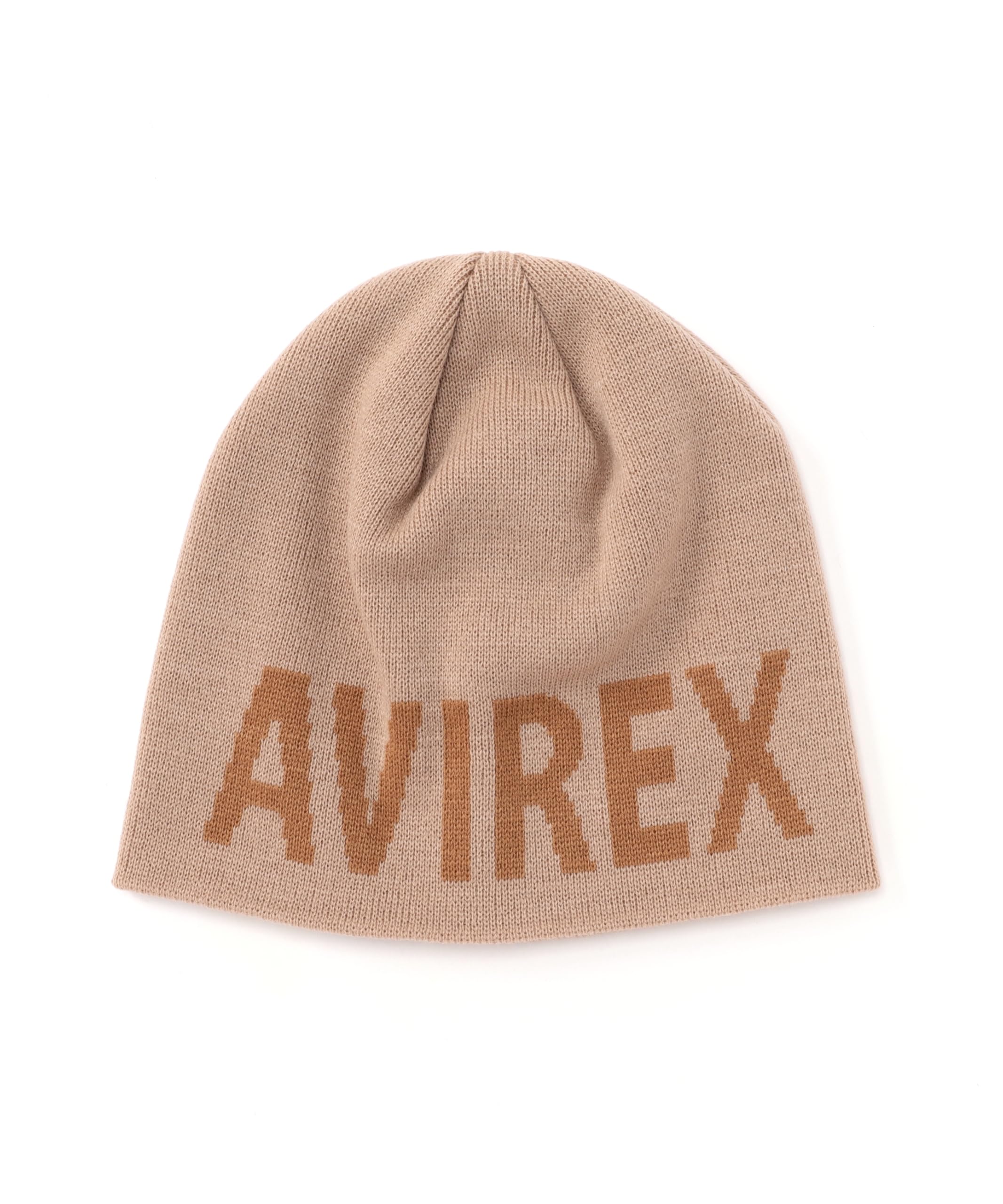 

AVIREX LOGO BEANIE, Women s Knit Cap, Beige, Size F 040, 783-5274606, Exclusive to Directly Managed Stores