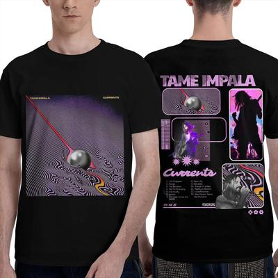 Tame Impala T Shirt Couple Y2K Retro Pure Cotton Men's and Women's T-Shirts Beach O-Neck Trending Tees Casual Plus Size Tops