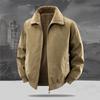 Men's Plus Velvet Double-Sided Lambswool Jacket - Large Size, Winter Warmth Coat
