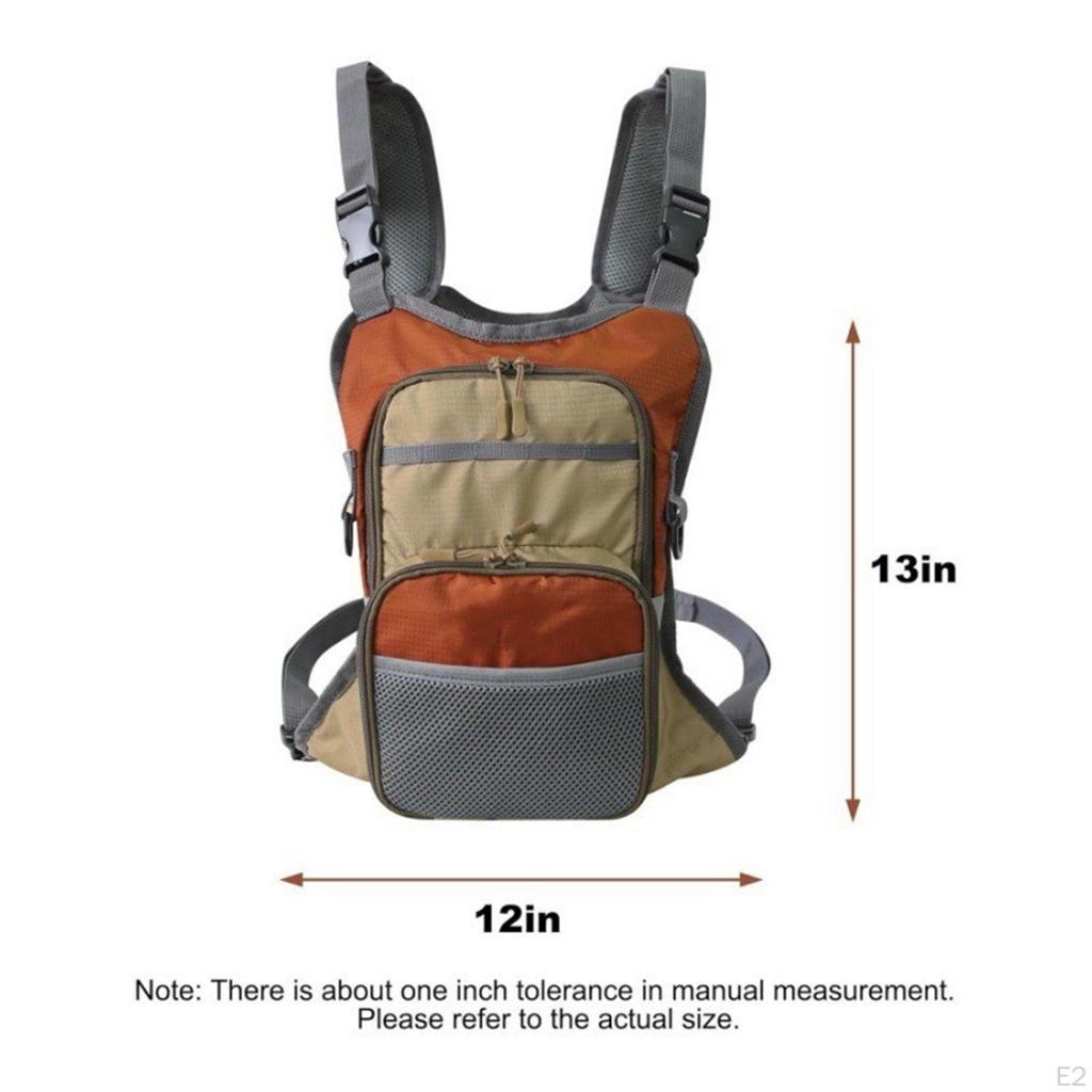 Fly Fishing Chest Pack Oxford Cloth Comfort Lightweight Hiking for Men Women Outdoor Ergonomic Quick