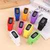 Led Pedometer Bracelet Step Counter Watch 12/24H Time Display Step Counter Watch Silicone Step Tracker Fitness Watch