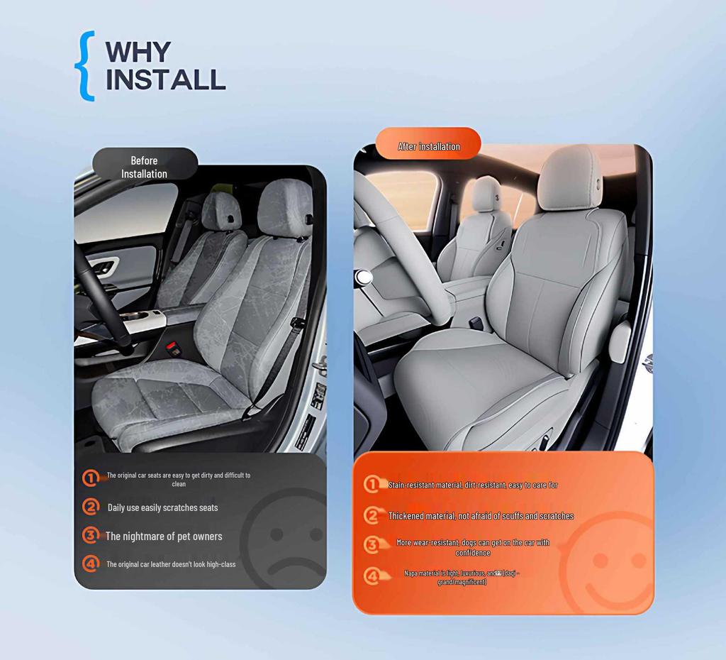 Mercedes-Benz CLA-EV All-Season Breathable Seat Covers, 25 Styles - Interior Modification.