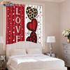 Valentine's Heart Digital Print Blackout Curtains, Customizable Polyester with High-Precision Sun Protection.