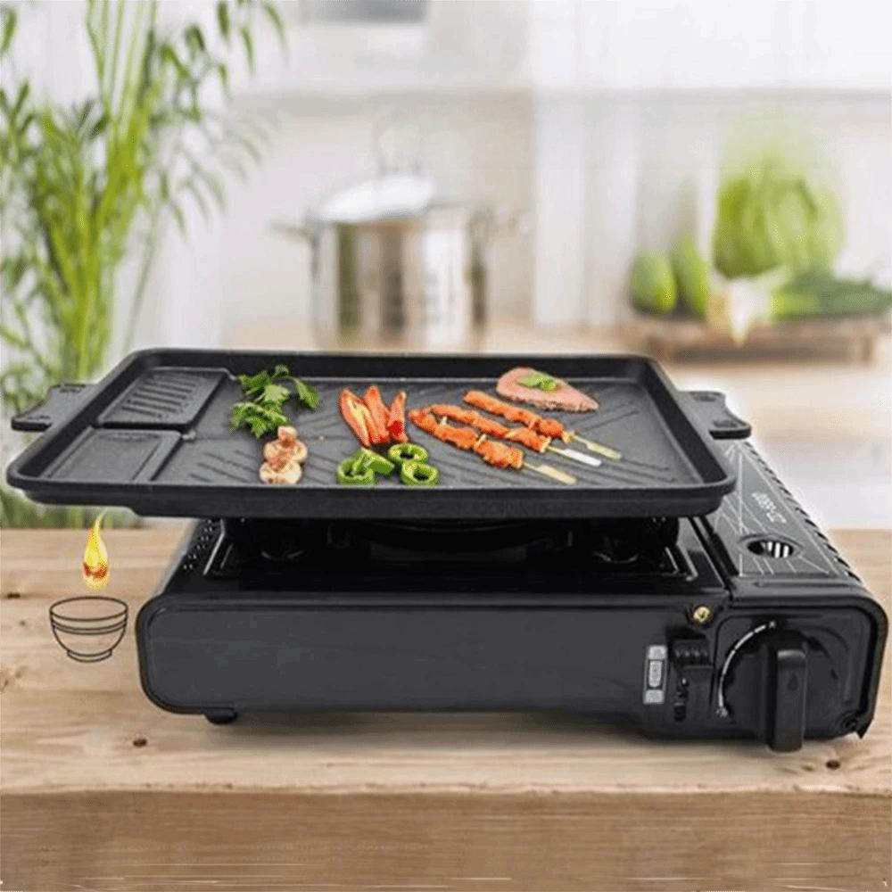 Non-stick Grill Meat Plate Rectangular Barbecue Plate Household Korean-style Barbecue Pan  Outdoor