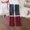 American Multicolor Knitted Leg Warmers Winter Warm Thickened Socks Fashion Harajuku Cashmere Hosiery Women Leg Covers Stockings