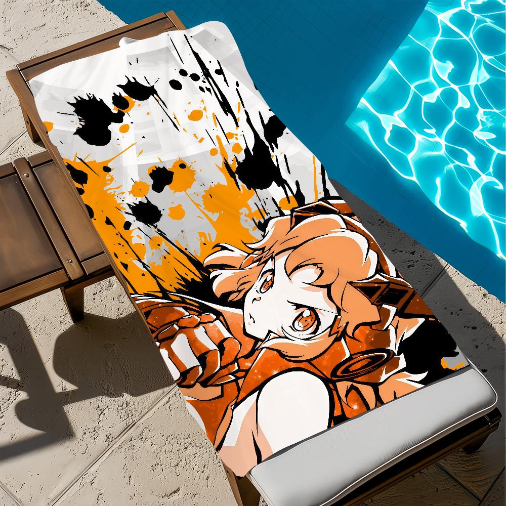 

anime fanart Senki Zessho s-Symphogear soft Beach Towels Trip swim Pool bathing Towel Gym Spa home Decor Gift Holiday Vacation W30*H60(CM)