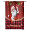 Jul Jultomte Rutiga Fönstergardiner Dekor för Hem Sovrum Kök Vardagsrum Julpynt Julklappar Navidad