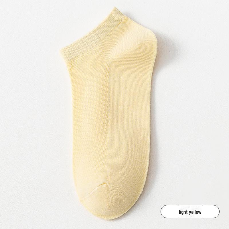 

Женские дышащие летние сетчатые носки - тонкие, антипиллинговые, впитывающие пот, однотонные носки-лодочки