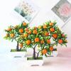 Money Orange Tree Ornament Creative Artificial Fruit Tree Plant Bonsai Festival Wedding Decoration Pottery Home Hotel Decoration