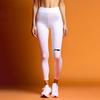 Li Ning Solid Color High Waist Tummy Control Butt Lifting Yoga Casual High Elastic Leggings Women Leggings White YULT040-1