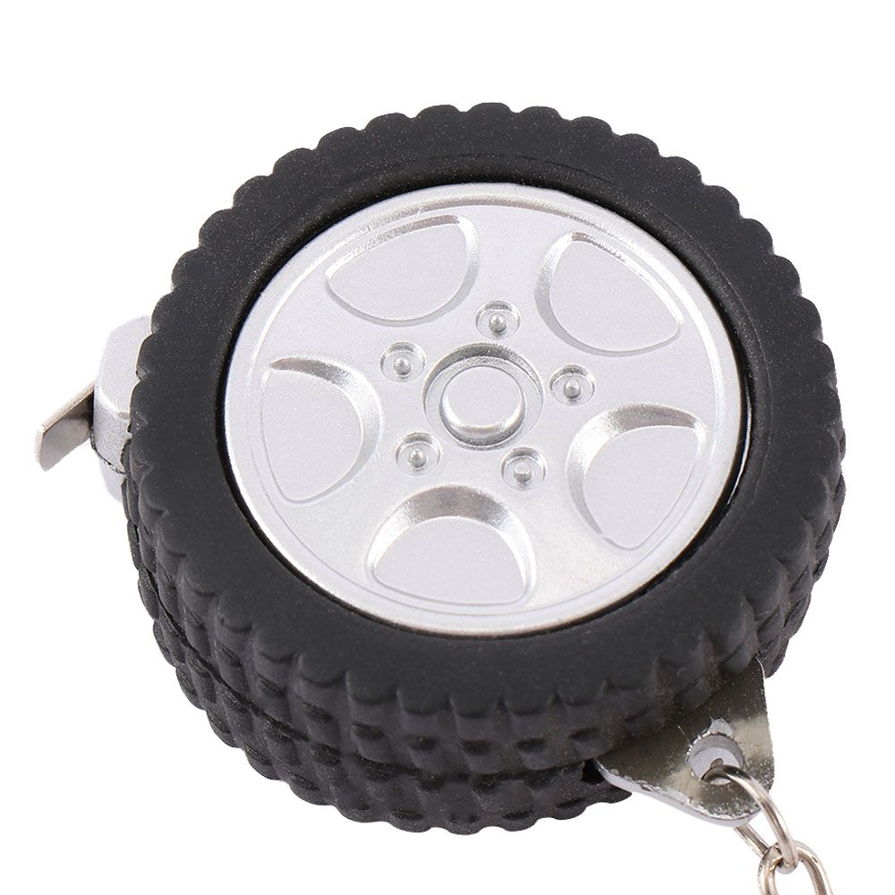 1M Tyre Shaped Keyring Plastic Tape Measures Measuring Tools Measurement Soft Ruler