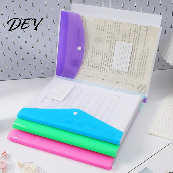 Protective File Sleeves for Office Document Bag, 11-Hole Loose-leaf Design, Highly Transparent Sheet Protectors, Tear Resistant Holders Snap-on