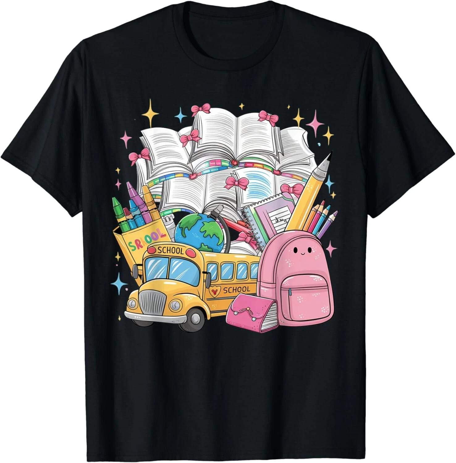

Welcome Back To School Bus Happy First Day Of School Student Gift Unisex T-Shirt L