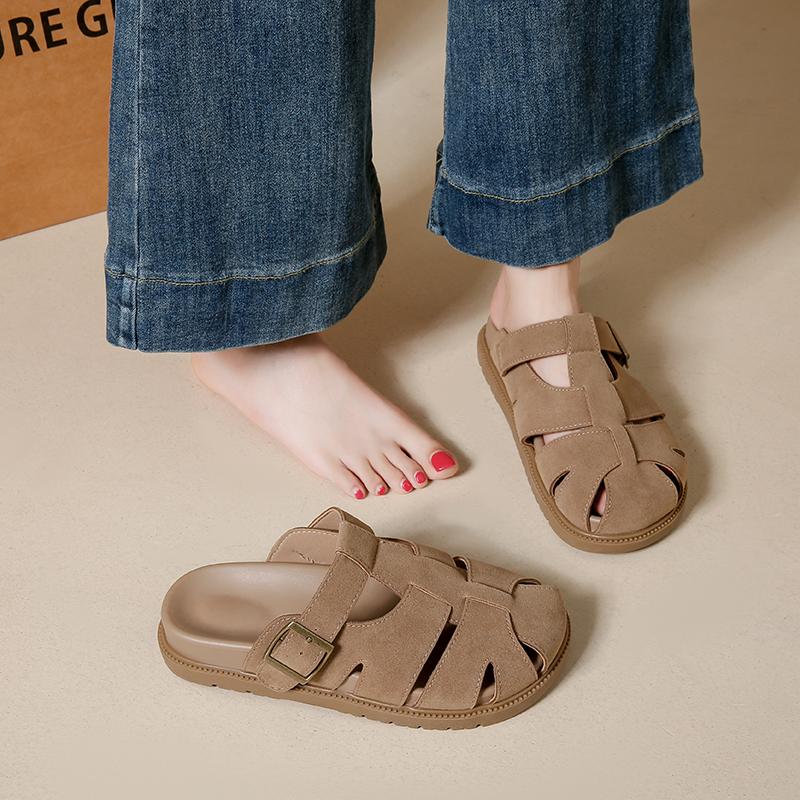Fashion Hollow Flats Mules Shoes Women's Slippers Platform Casual Sandals Woman Flip Flops 2025 Summer Beach Slides Comfort Sandalias