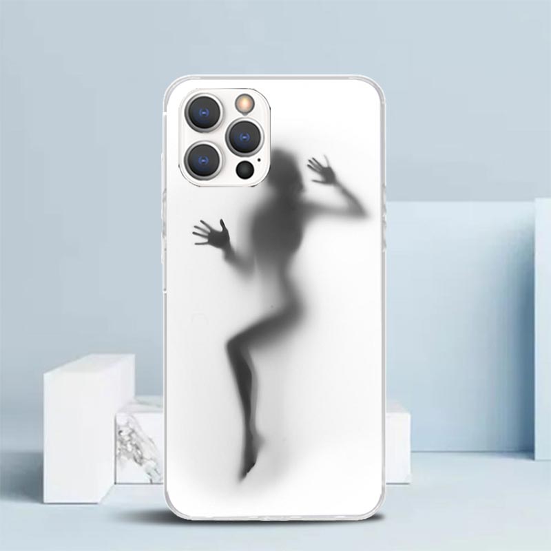 Woman Silhouettes Sexy Lady Girl Phone Case For IPhone 16 17 Air 16E 15 14 Plus 13 Mini 12 11 Pro Max 7 8 + SE 2020 Soft TPU Bac