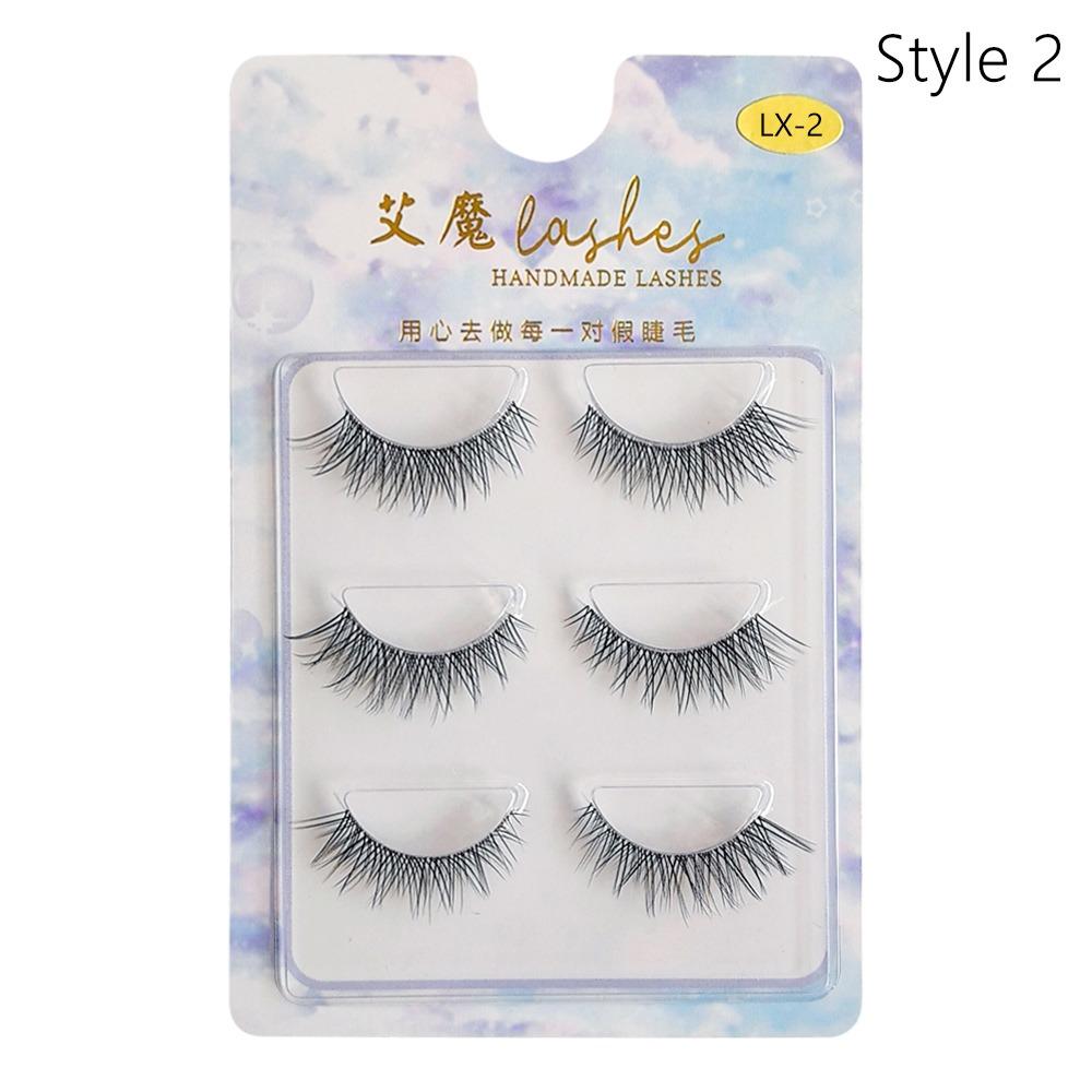 Fluffy Thick Cat Eye Eyelashes Natural Fake Lashes Handmade False Eyelash  Women's Beauty