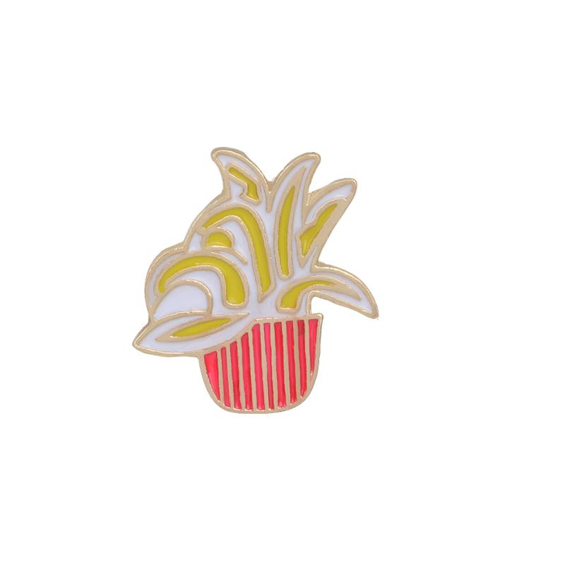19 Styles Summer Cup Potted Design Enamel Brooches Mini Cactus Potted Plant Shaped Pins Women Girls Gardening Backpack Badge