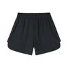 Anta Training Series Solid Color Breathable Five-Point Shorts Women shorts Black 962227715-2