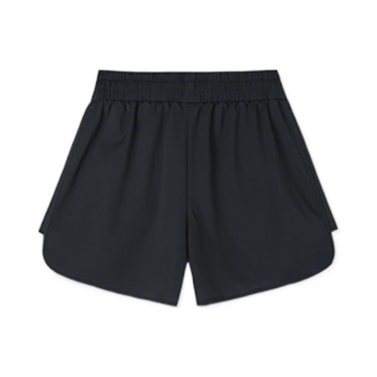 Anta Training Series Solid Color Breathable Five-Point Shorts Women shorts Black 962227715-2