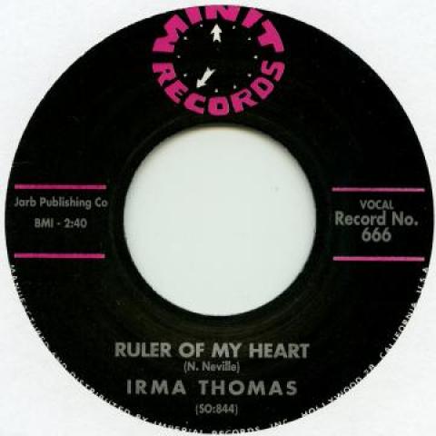 

7inch Record IRMA THOMAS - Hittin On Nothin / Ruler Of My He MINIT666 Mint UK 1966 UK Blues