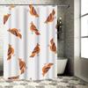 Fashion Bathroom Shower Curtain Set Colorful Chicken Print Waterproof Fabric Decorative Home Decoration
