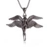 Exquisite Four-Winged Angel Pendant Sexy Goddess Mechanical Female Warrior Necklace Male and Female Couple Hip-Hop Trend Jewelry