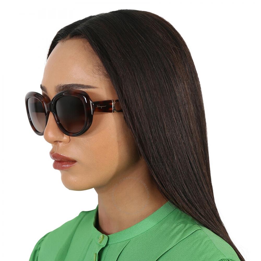 Buy Salvatore Ferragamo Brown Oval Ladies Sunglasses Sf727s  display picture 3