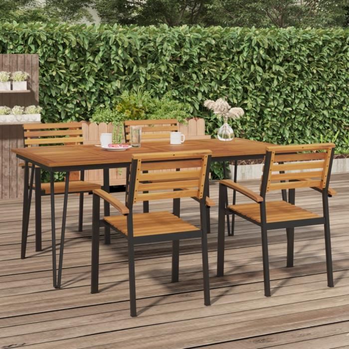 VidaXL Table de jardin avec pieds épingle à cheveux 180x90x75 acacia 319521